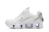 Nike Shox TL Bianco Argento Metallico