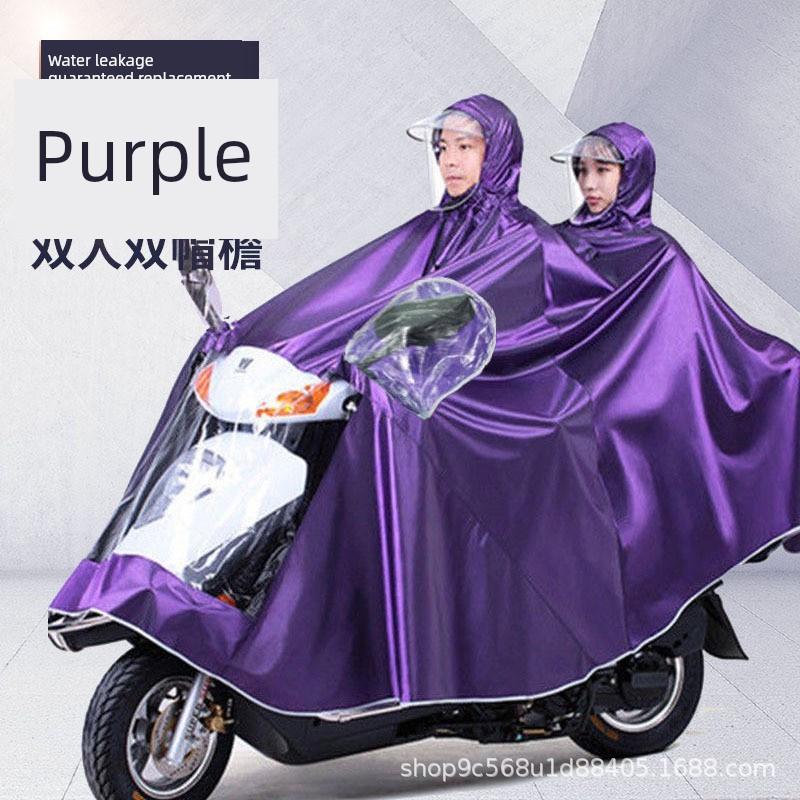 Regenpak voor Elektrische Fietsen, Motoren en Scooters; Poncho voor volwassenen, voor één of twee personen, Unisex