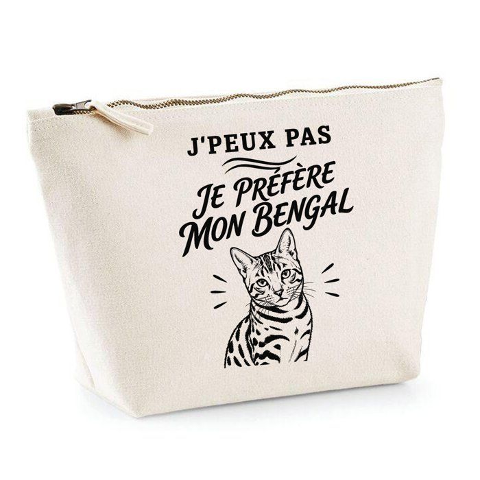 Trousse de toilette - PLANETEE - J’peux pas minimaliste - Beige - 100% coton - 3 L