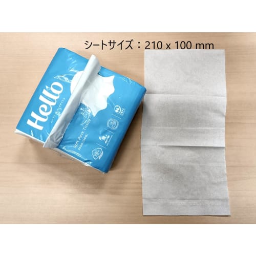 [Case Sale] Hello Soft Pack Tissue Paper, Half Size, 180 Sheets X 10 Packs X 12 Packs 5242