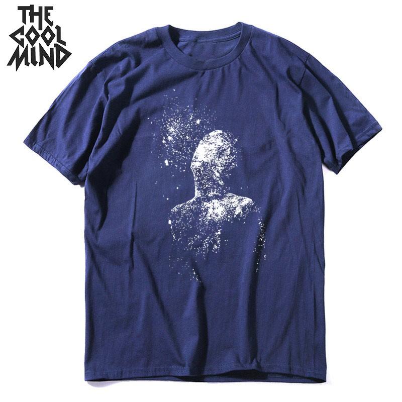 COOLMIND 100% Cotton Short Sleeve Cool Streetwear Men T Shirt Casual Loose Men T Shirt o-neck Summer t-shirt Male Men Tee Shirts