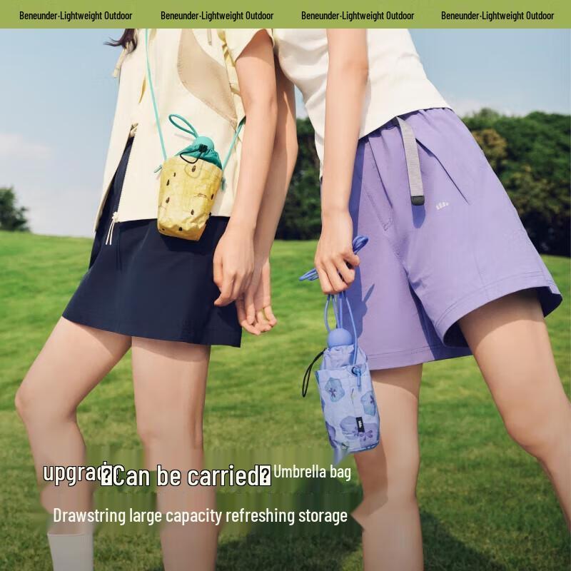 beneunder UV Protection 5-Fold Sun/Rain Umbrella