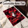 Crystal Velvet Rug Bournemouth Football Print Custom Name Text Floor Mat Home Decor