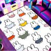 Miffy Print Rug, Washable Floor Carpet, For Entryway Dorm Laundry Room Office Study, Home Decor Birthday Christmas Gift