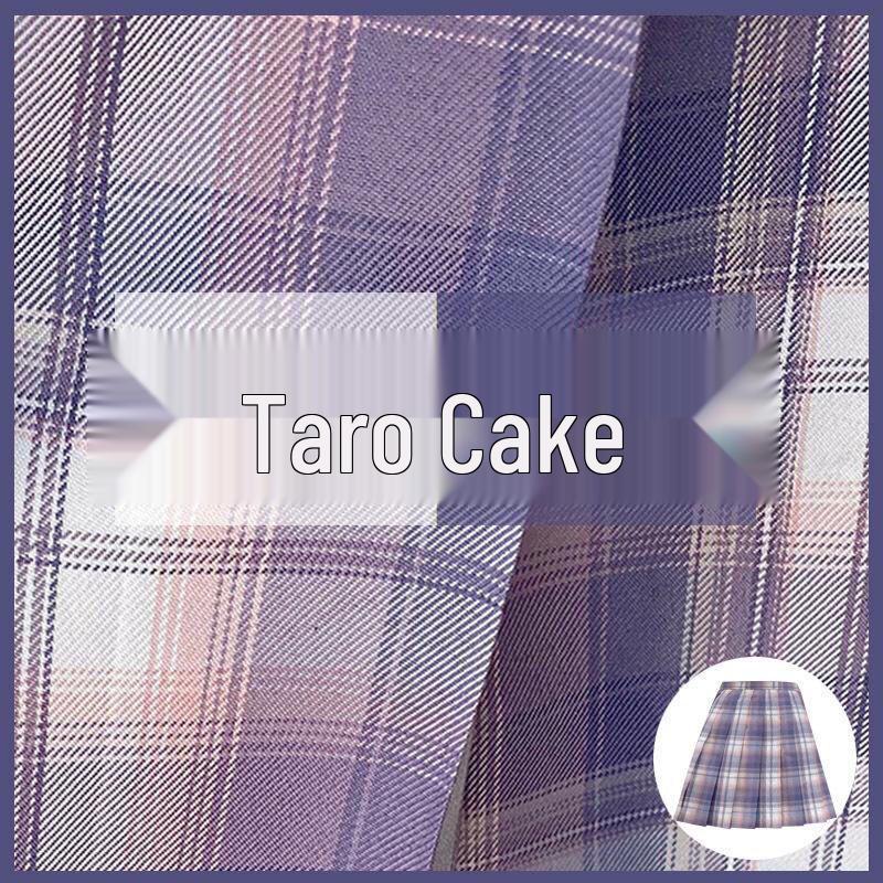 Japanese JK Sailor Suit: Teen Spring/Summer Full Set with Embroidered Shirt & Pleated Grid Skirt