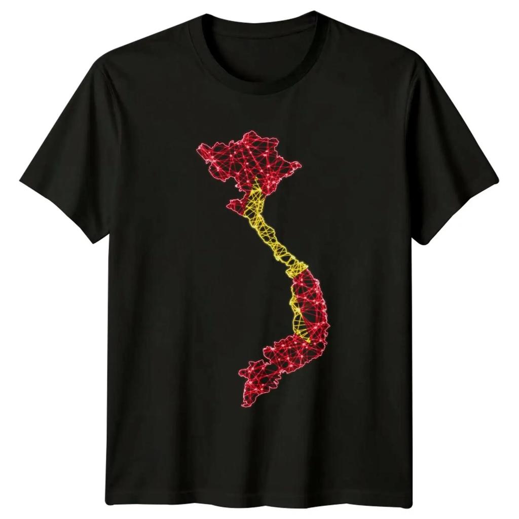 Vietnam Map Travel Landmark Herren T Shirt Daunisex Grafik Top Vintage Fashion Graphic Top For Everyday Wear Casual