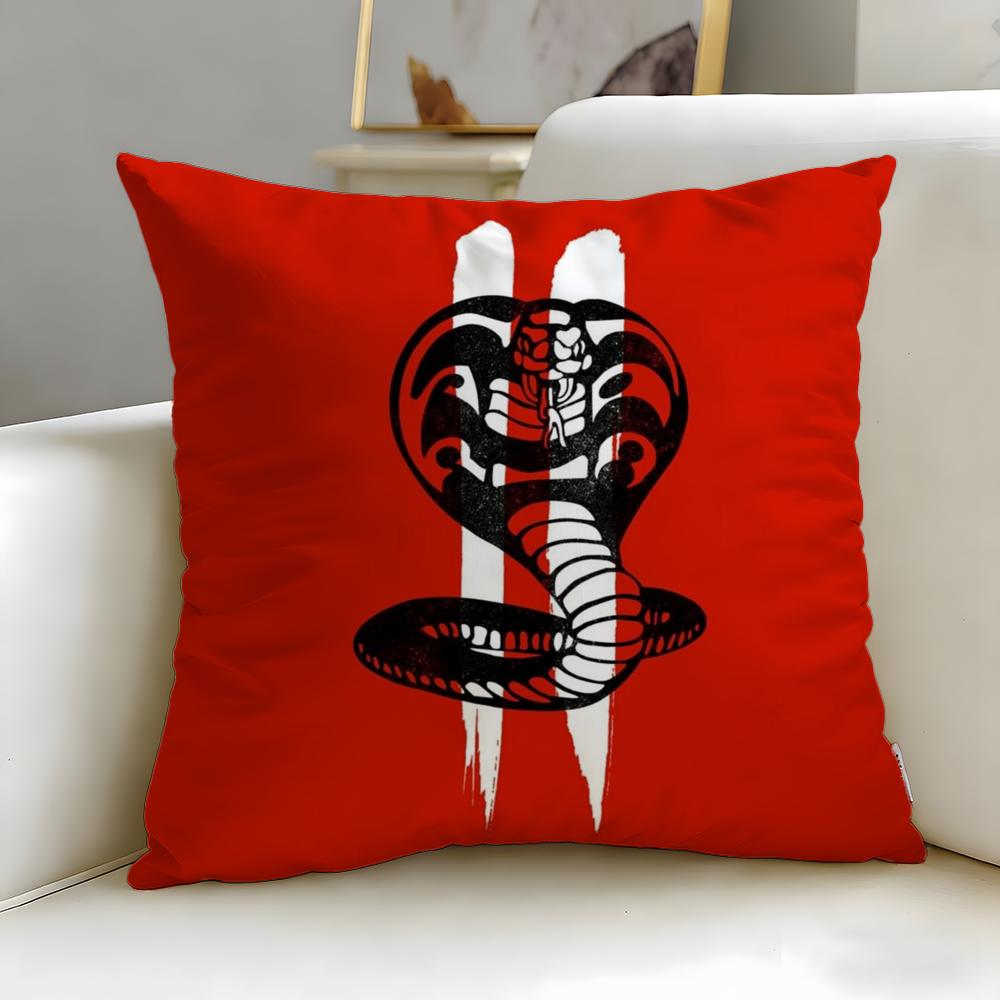 Classic TV Series Cobra Kai Cushion Cover Soft & Easy-Wash Pillow Case – Versatile for Couch, Bed, Travel and Office