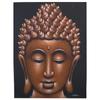 Buddha Canvas Painting Copper Sand Finish
