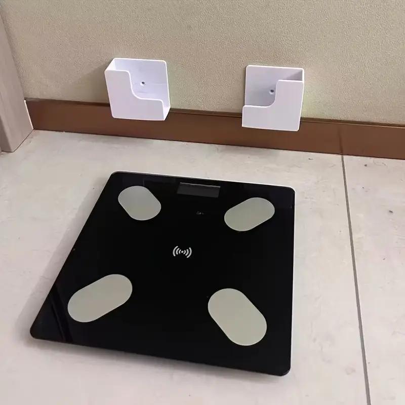 Adjustable Wall-Mounted Bathroom Scale Holder – Space-Saving Storage Rack for Digital Scale & Bathroom Organization