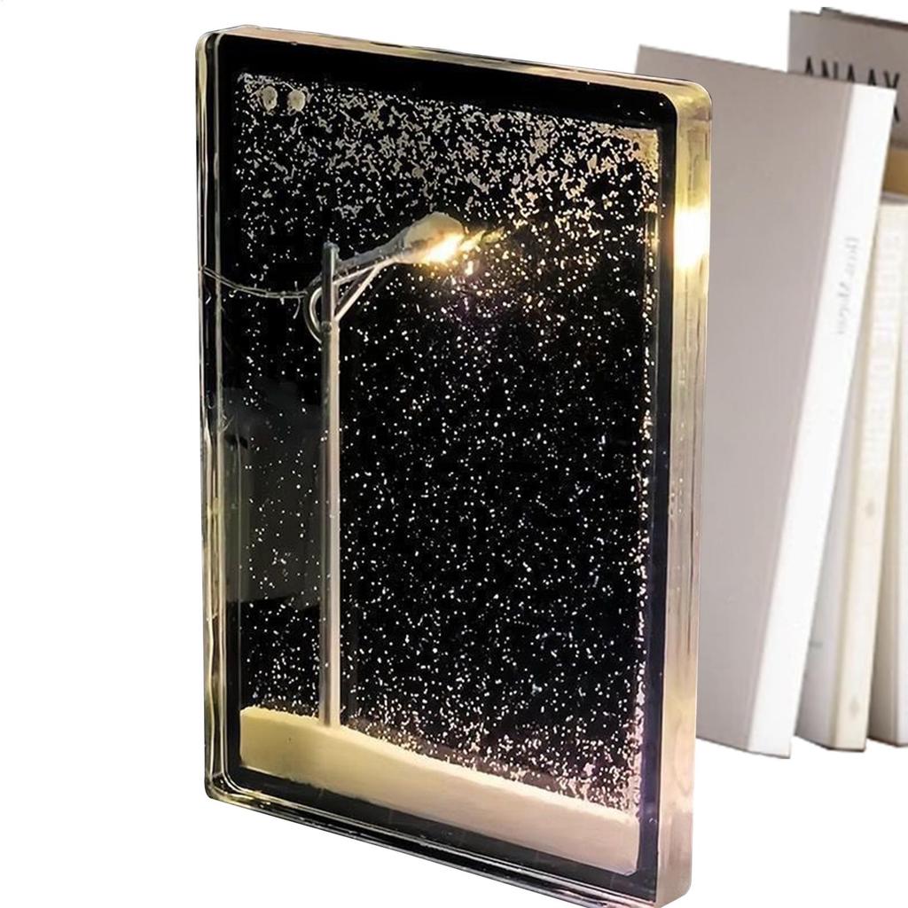 Christmas Nightlight Decorative Lamp New Year Party Snowy Night Light Craft DecorativeLamp For Bedroom Bathroom For Toddler Gift