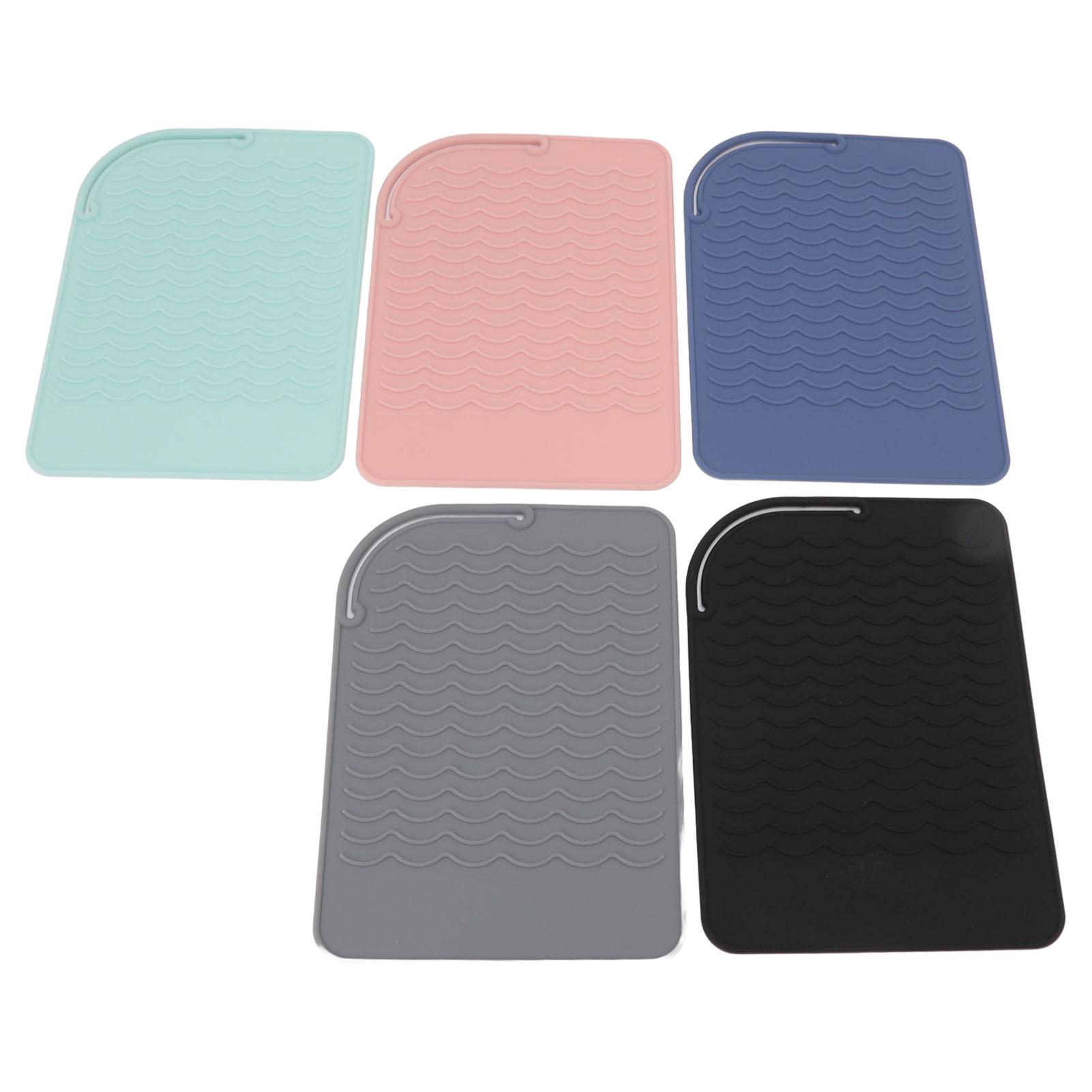 

5Pcs Heat Resistant Silicone Mat Pouch for Curling Irons Hair Straighteners Flat Irons