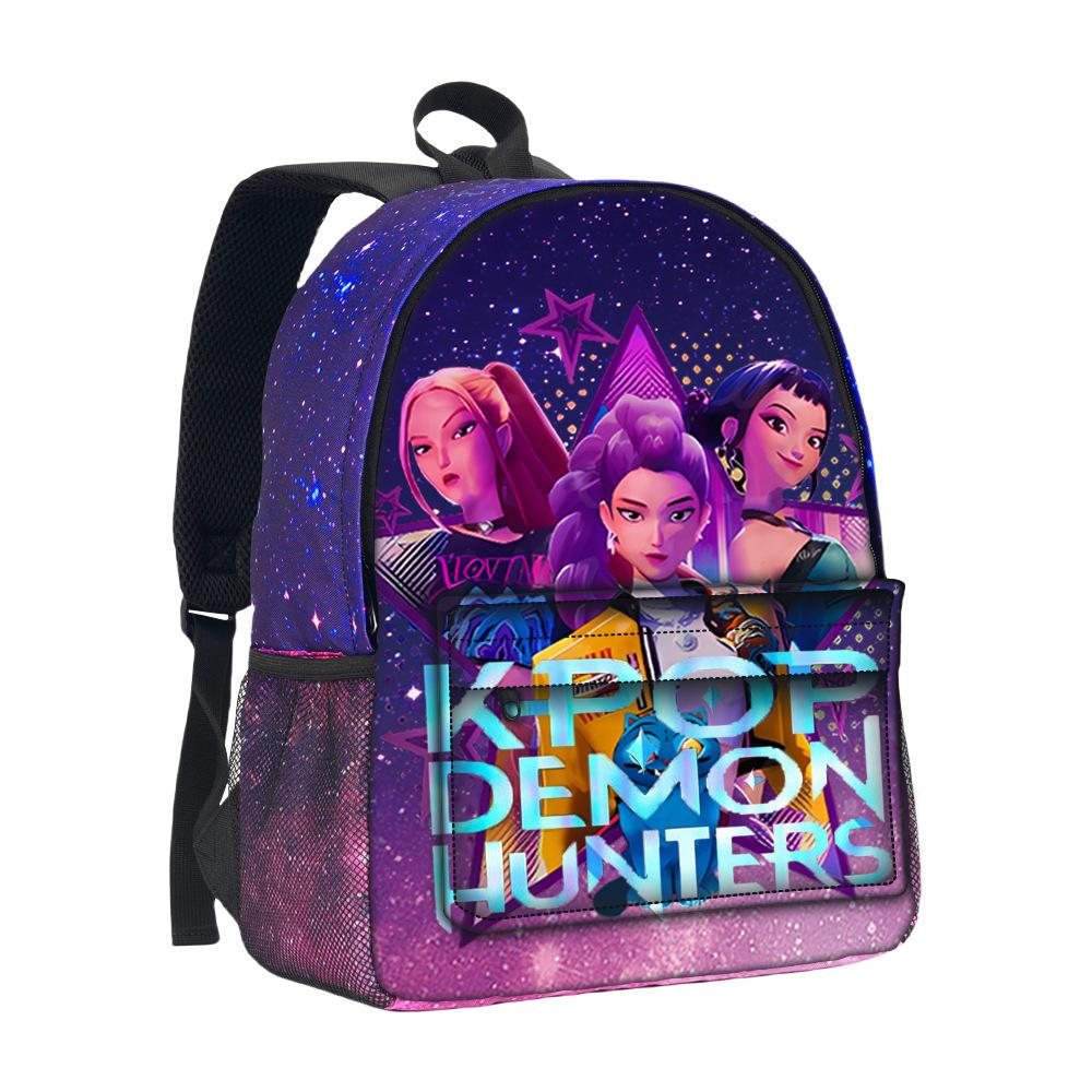 Huntrix Kpop 3D Stereoscopic Starry Sky Bag, Witch Hunting Team, High Capacity Starry Sky Bag for Primary and Secondary School Students CLE