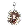 6CM Key Ring Figure Game Ashes Of The Kingdom Anime Acrylic KeyChain With Lu Su Liu Bian Sun Ce Desktop Display Decoration Gift