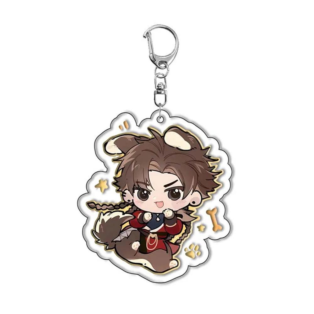 6CM Key Ring Figure Game Ashes Of The Kingdom Anime Acrylic KeyChain With Lu Su Liu Bian Sun Ce Desktop Display Decoration Gift