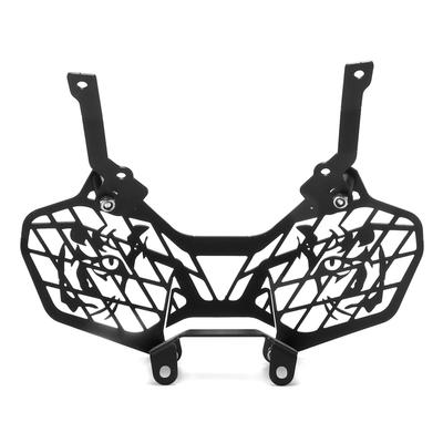 Motorcycle Front Headlight Mesh Grill Protective Cover Black Aluminium Alloy Replacement for Triumph Tiger 900 2020‑2021