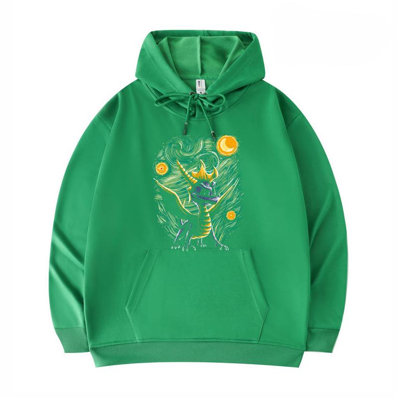 

Men s Hoodies Starry Dragon Print Funny Harajuku Style Twill imitation cotton Hoodies