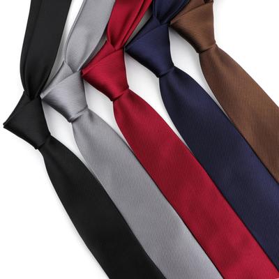 Rote Krawatte, Smart Party Slim Boys Herrenkrawatte, Dekoration Ornament, Hochzeit, solide klassische schwarze Krawatte, schmale Business-Krawatte
