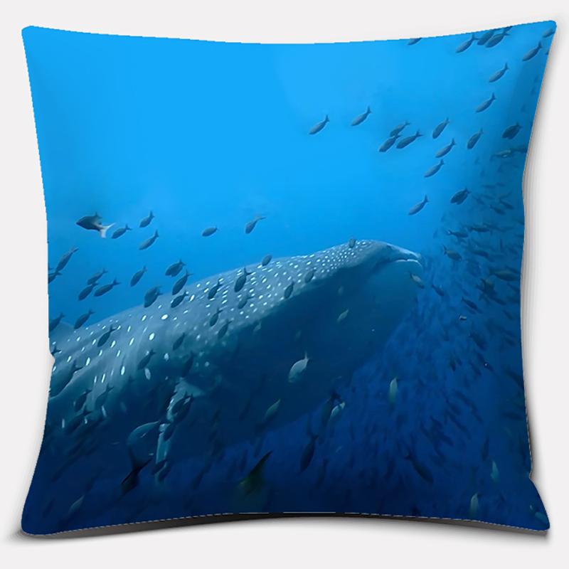 45cm*45cm Sea Life Animal Series Pillow Gift Home Office Decoration  Bedroom Sofa Car Cushion Cover