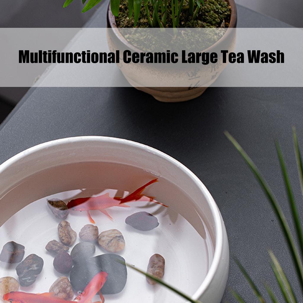 Creative Elegant Ceramic Flower Bowl for Indoor Gardens Water Lilies and Small Fish No Drainage Design Leak Prevention