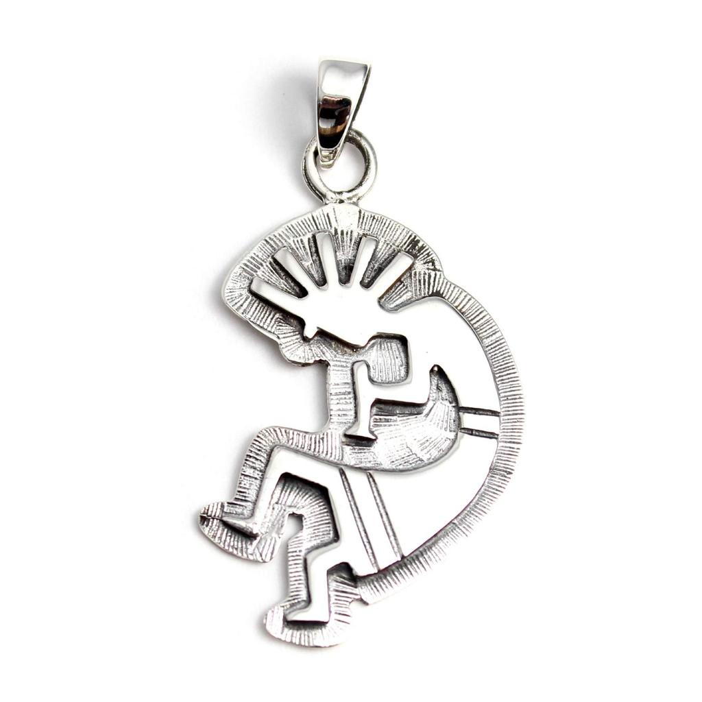 Native American Indian Kokopelli Sterling Silver 925 Pendant Top