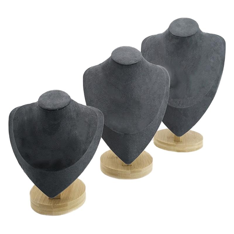 

Set of 3 Soft Touch Velvets Jewelry Presentation Rack Enhances Visual Appeal Suitable for Various Jewelry Showcasing