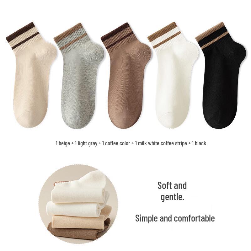 Yalu Women s Short Ankle Socks (5 Pairs) Standard