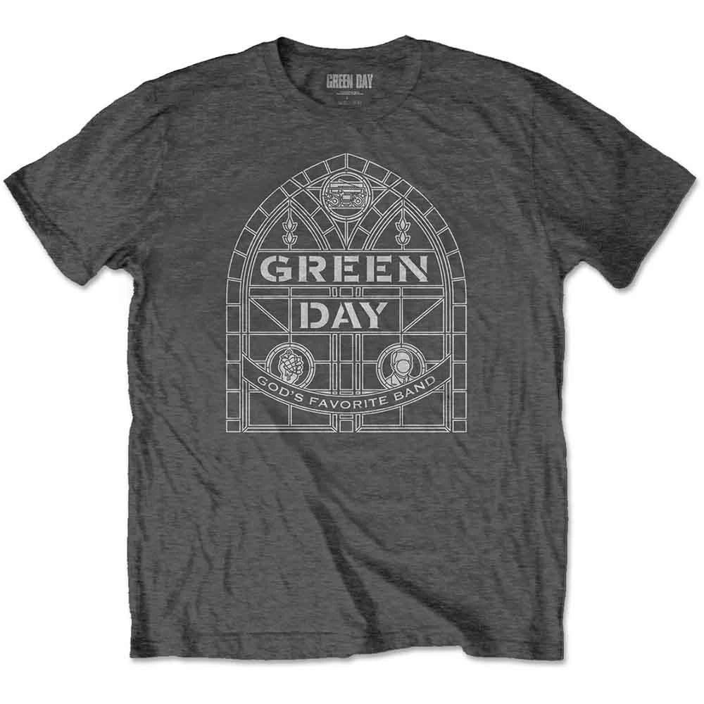Green Day Stained Glass Arch Official Tee T-Shirt Mens 3XL