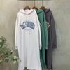 C S In The Room Women S Hooded Long Sleeve dreSS With letterIng prInt 3 ColorS