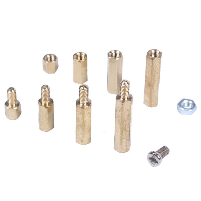 ABYA M3 Male-Female Hex Brass Standoff Bolt Screw Nut Motherboard Assortment Kit Mount 120Pcs