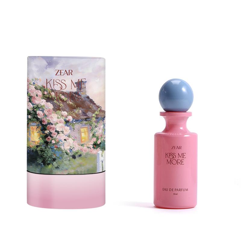 Langanhaltendes leicht blumiges Damenduftparfüm in einer zylindrischen Geschenkbox