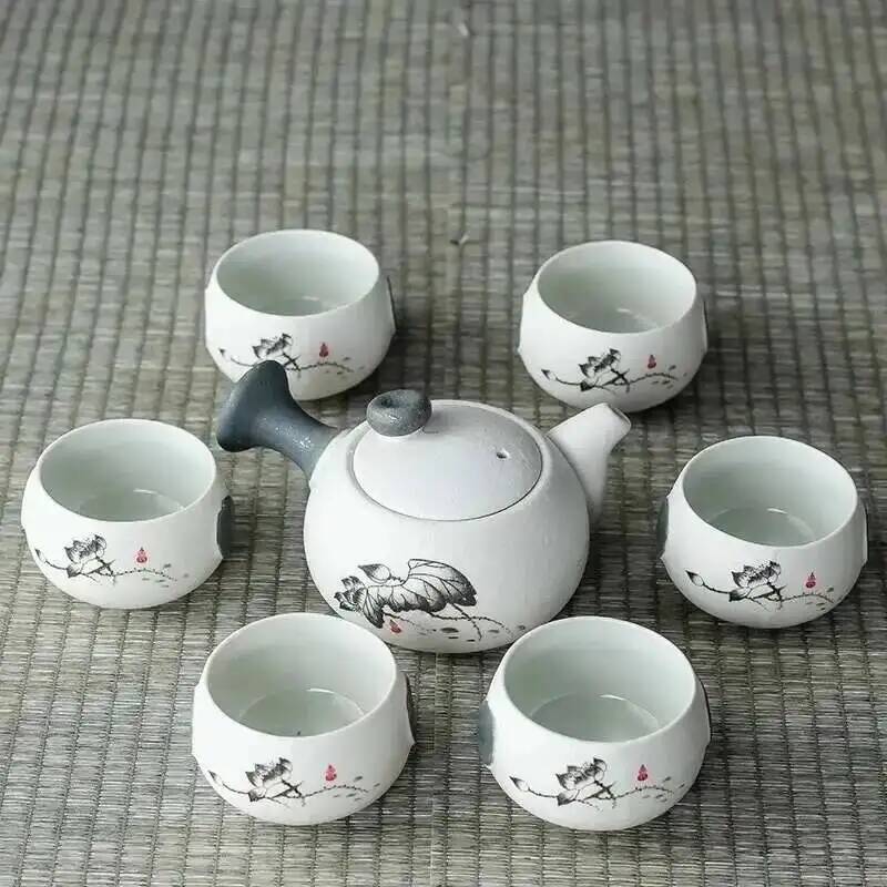 Red Forest TeapotJingdezhen Blue and White Porcelain Tea Set Double Heat-resistant Kung Fu Tea Cup Ceramic Tea Cup