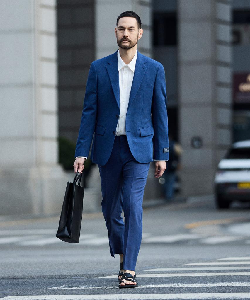 Stco Italy Marlane Summer Wool Suit Jacket Blue (Slim Fit)_Ssjub71Ssl