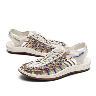 New Arrival Summer Men's Shoes Breathable Beach Loafers Hand Woven Roman Sandals High Quality Men's Comfortable Flats