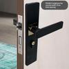 Black Interior Door Handle Lock Set Anti-Theft High Security Easy Install Universal Fit for Kid's Room Guest Room Use