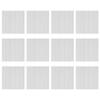 Pack of 12 Soundproof Foam Panels Wall Self Adhesive Acoustic Tiles Polyester Texture Perfect for Studios and Home Wall