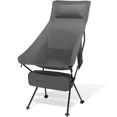 Chaise de camping pliante, compacte, ultra légère, idéale pour l'escalade, grise [YMB STORE] (Mat (Dossier haut))