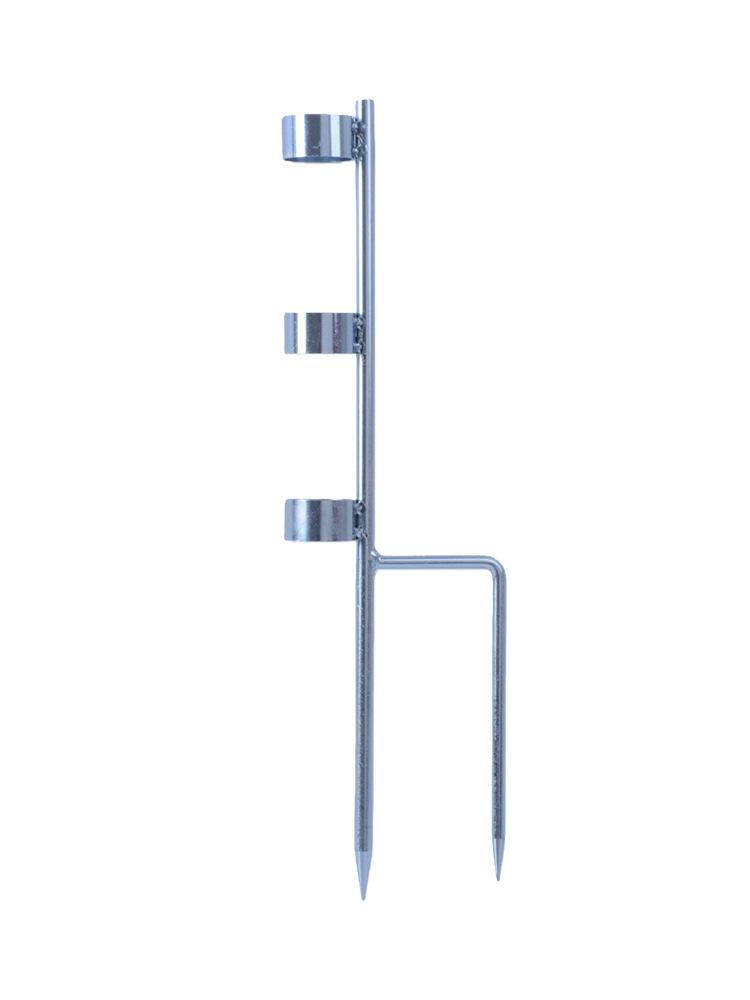 Telescopic Sun Umbrella with Fixing Bracket and Three-Ring Ground Stake