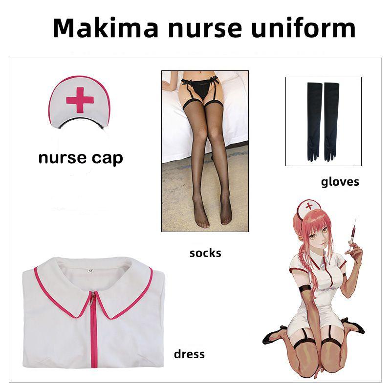 

Mitaka Chainsaw Man Asa Yoshida Cosplay Costume Nurse Uniform Halloween Carnival Nurse Uniform,L