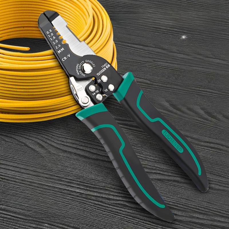 

Три в одном: клещи для зачистки и обжима проводов, клещи для резки и гаечные ключи, многофункциональный инструмент электрика