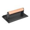 Cast Iron Steak Press, Bacon Press with Wooden Handle for Grilling Hamburgers and Steaks, with Sturdy Weight for   Cooking, Restaurants and Home