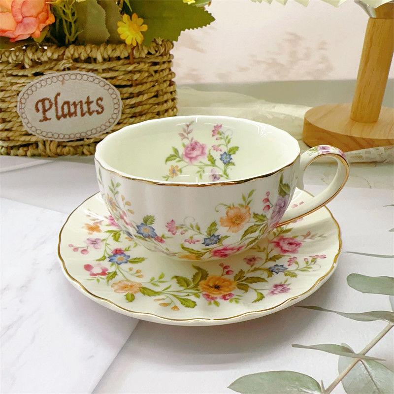 British foreign trade export ceramic coffee  household breakfast afternoon tea set flower tea  good-looking cup set