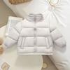 Korean Style Kids Short Thick Padded Jacket Unisex Baby Winter Cotton Coat