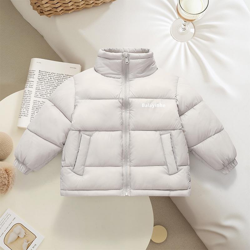Korean Style Kids Short Thick Padded Jacket Unisex Baby Winter Cotton Coat
