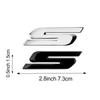 AJI1 3D ABS Chrome Car S V6 Letters Rear Trunk Badge Emblem stickers For Ford Focus Bronco STRACING Fusion Kuga Mondeo Auto Styling