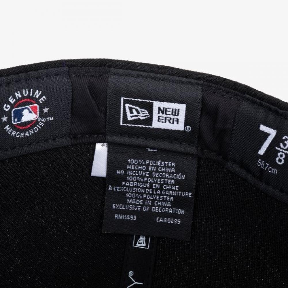 New Era Mlb La DoDgers D Logo Basic fitteD Cap bLack White 11591146