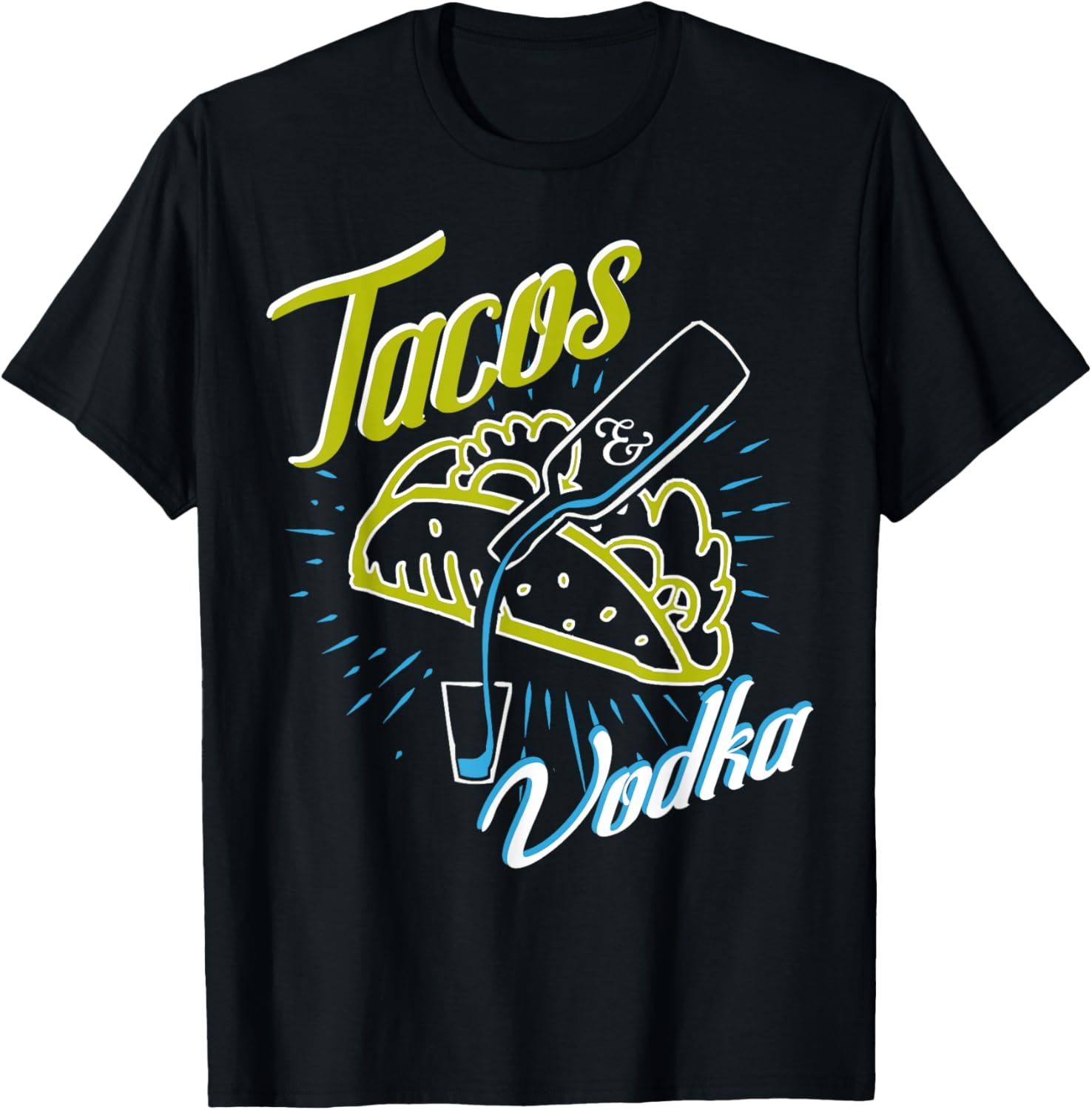 

Women s Tacos and Vodka Funny Mexican Food Graphic Print Casual Short Sleeve Crew Neck Summer Women T-Shirt Clothing - Men ... S разноцветный