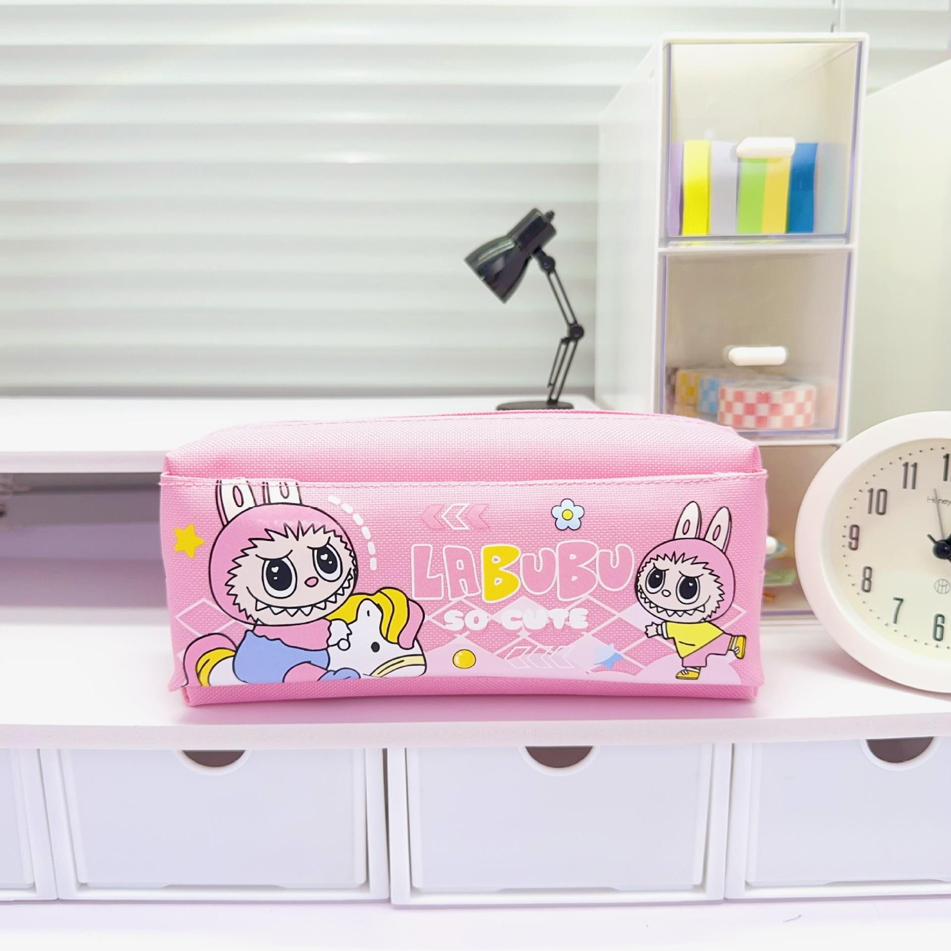 Милая мультяшная пенал для начальной школы и детского сада Канцелярские принадлежности Призы Пенал Большой емкости Пенал розовый