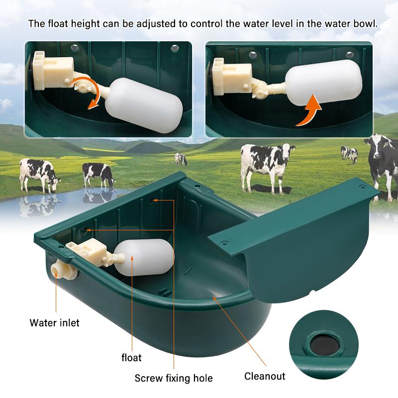 Automatic Cattle Goat Water Drinker Bowl livestock Water Bowl Float Valve Cow Horse Drinking Bowl Farm Animal Poultry Feeding