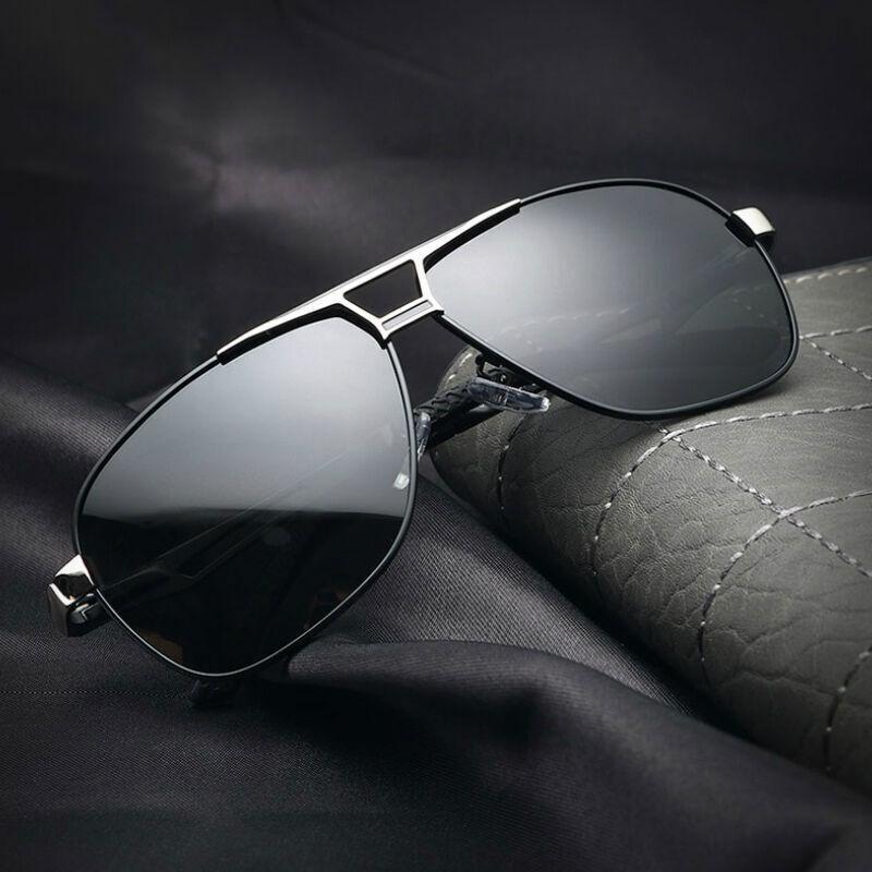 Mens Polarized Photochromic Sunglasses UV400 Pilot Sport Driving Outdoor Glasses