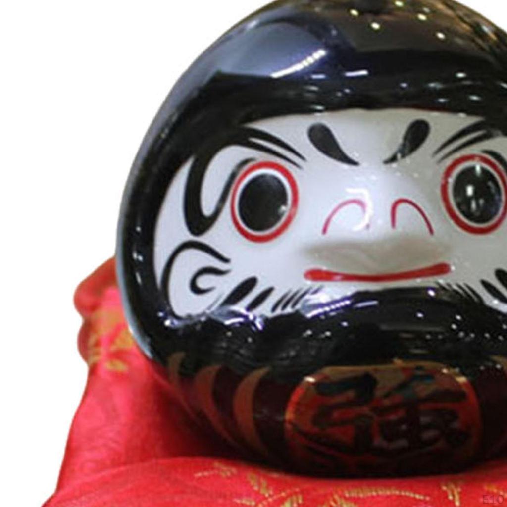 Ceramic Daruma Piggy Bank Desktop Decor Doll Japanese Figurine Saving Pot for Cafe